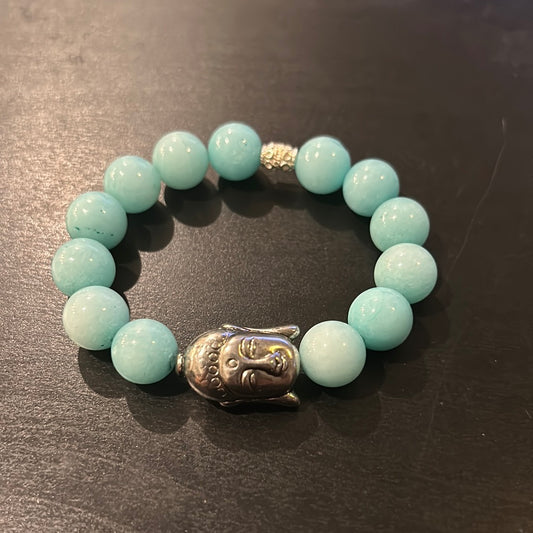Light Blue Gemstones w/Buddha