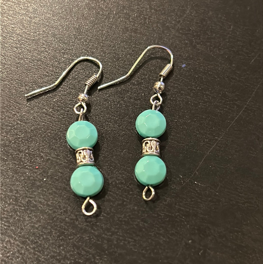 Turquoise & silver earrings
