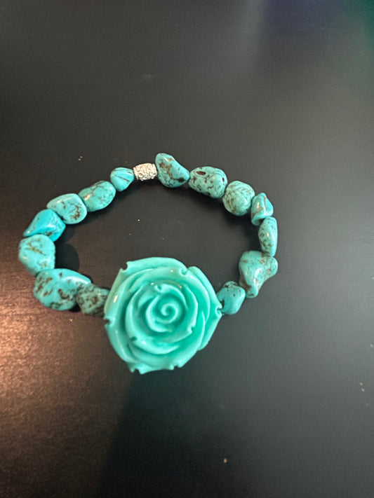 Turquoise Rose Quarts stones