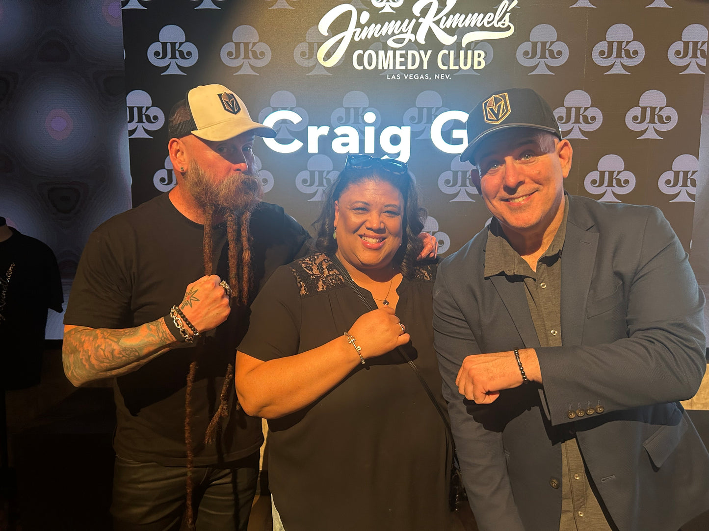 Actor, comedian “Craig Gass” (Sex in the City, King of Queens,Family Guy) Wearing black obsidian stones w/hematite metal beads.