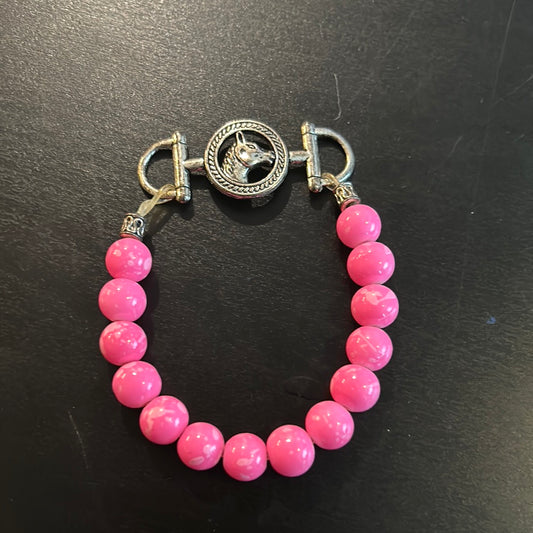 Kids size hot pink w/Metal Horse Buckle