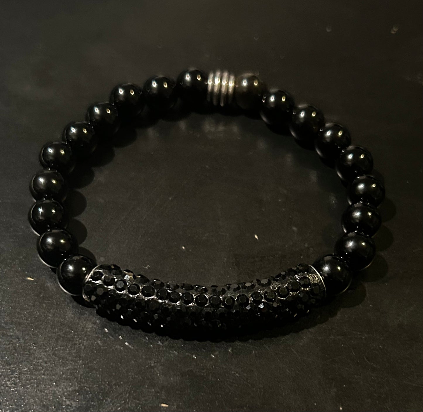 Black Rhinestone Bar