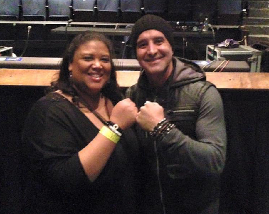 “Scott Stapp” Creed, backstage in Atlanta wearing several HJ bracelets