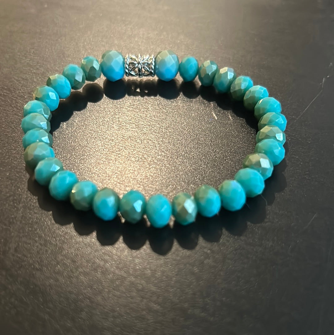 Turquoise Shimmer stretch bracelet