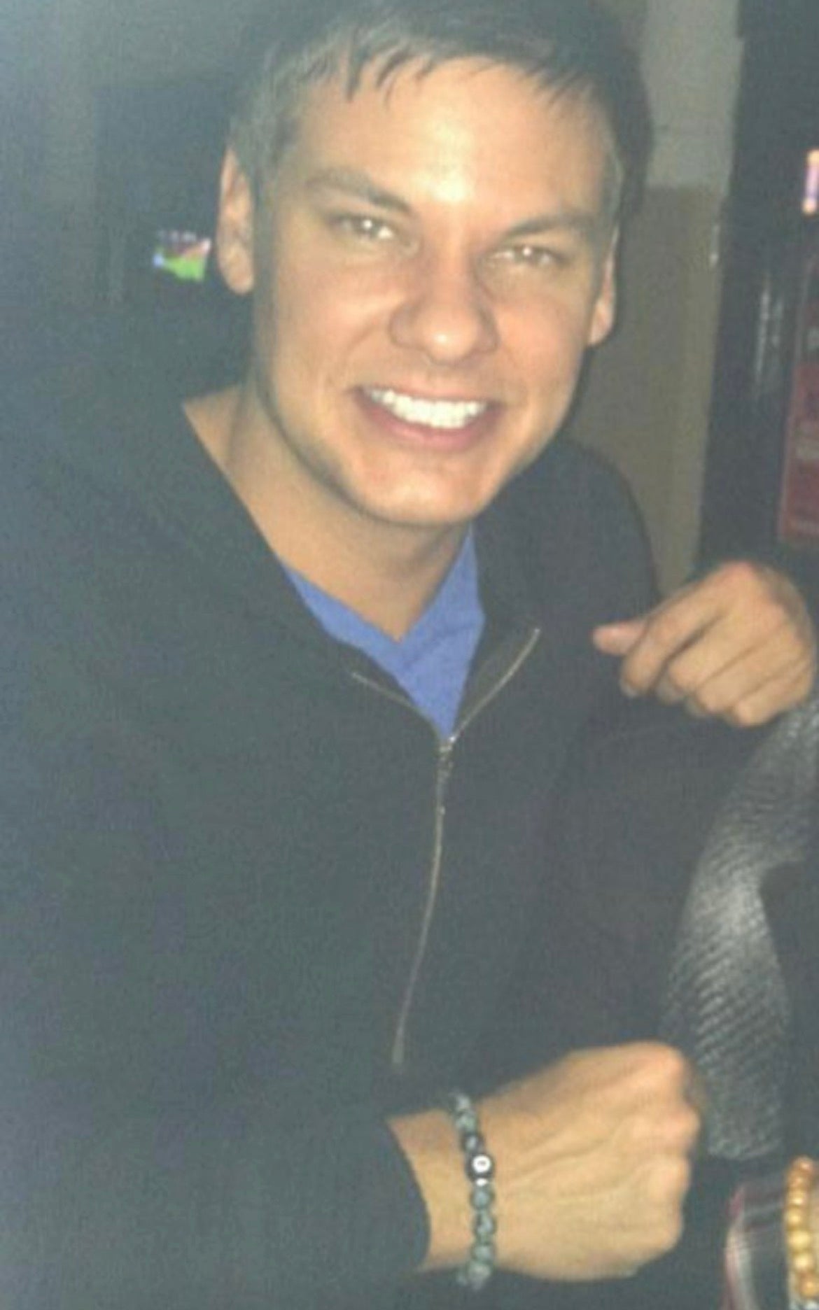 “Theo Von” (Comedian, MTV Road Rules) back in our Atlanta days, wearing one of my first slate grey & black bracelets