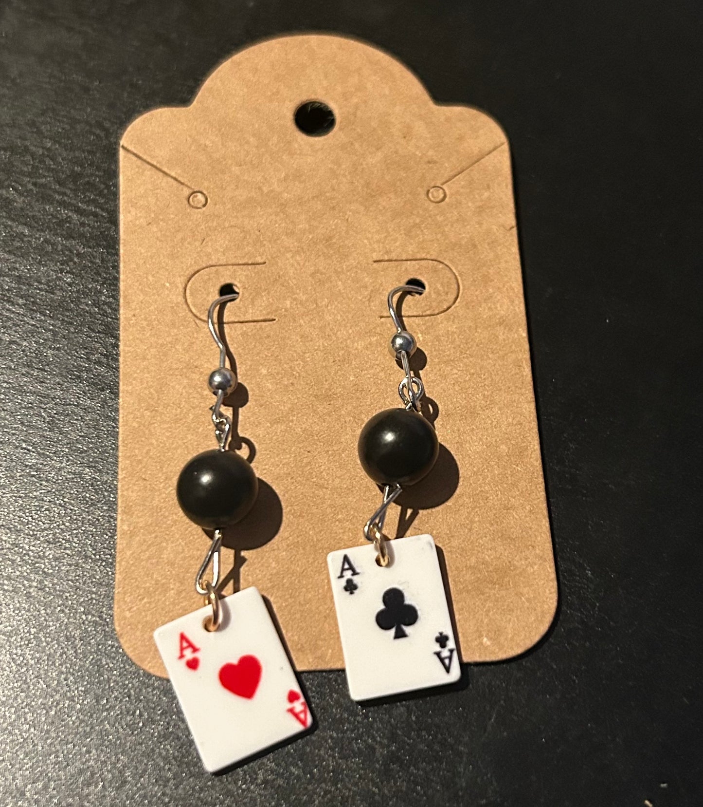 Mini Ace Playing Card Earrings