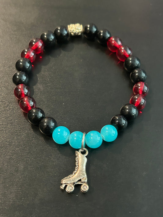 Roller skating charm bracelet