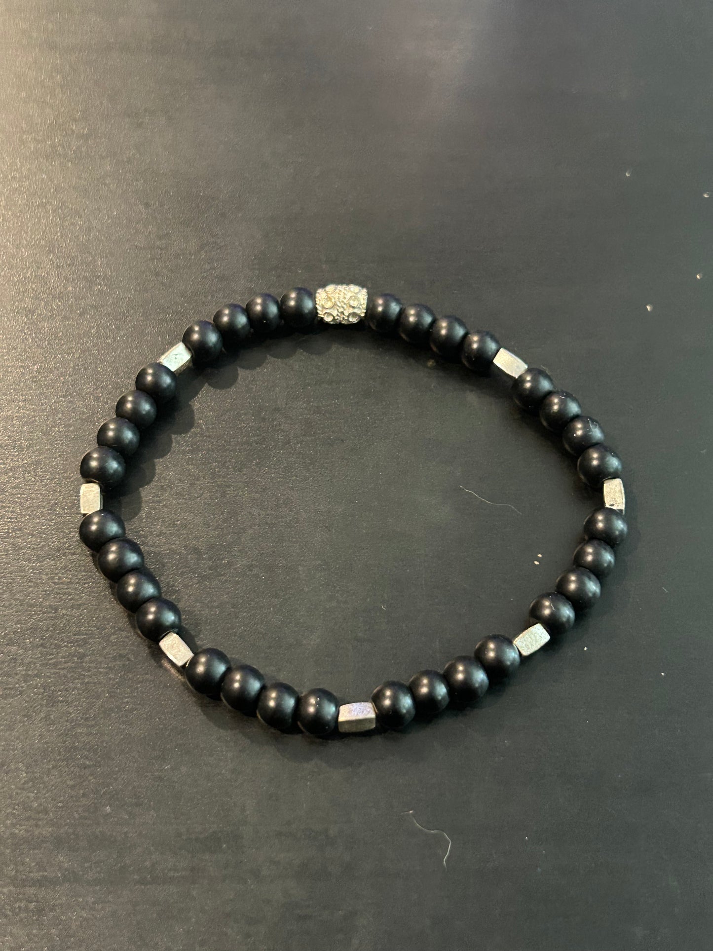 Mini black & silver bracelet